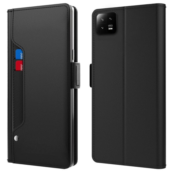 Phone Etui med Make-up Mirror og Slick Design til Xiaomi 13 Pro - Svart
