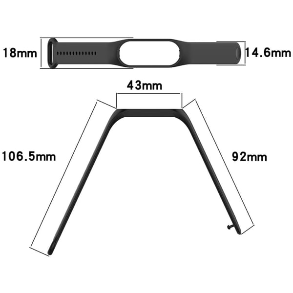 Xiaomi Mi Band 7 / 6 / 5 enkel klokkerem - Militærgrønn
