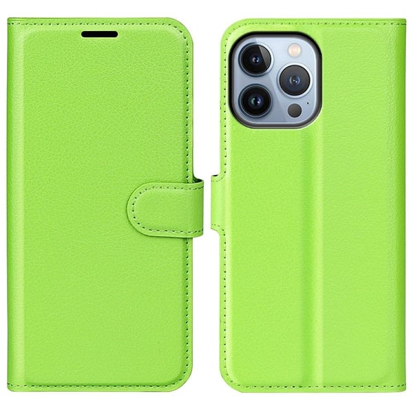 Classic iPhone 14 Pro Max flip etui - Grønn