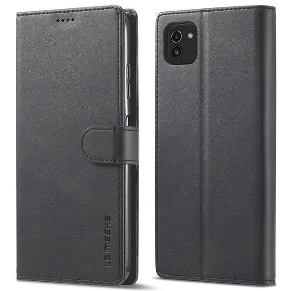 LC.IMEEKE Samsung Galaxy A03 flip etui - Sort