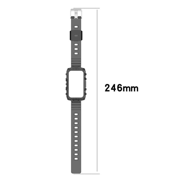 Huawei Band 7 / Honor Band 6 gjennomsiktig klokkerem med deksel - Gjennomsiktig Rose