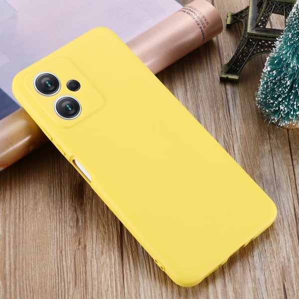 Matt Xiaomi Redmi Note 12 skal av flytande silikon - Gul