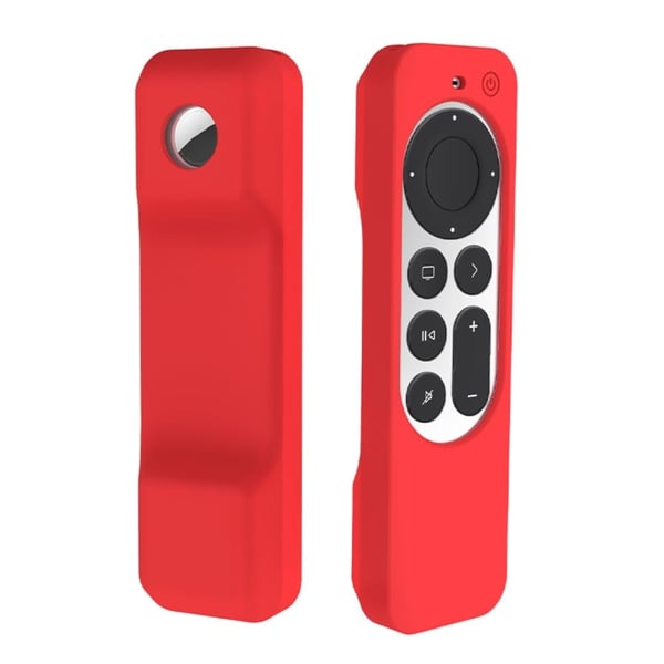 Apple TV 4K (2021) fjernbetjening / AirTag silikone cover - Rød