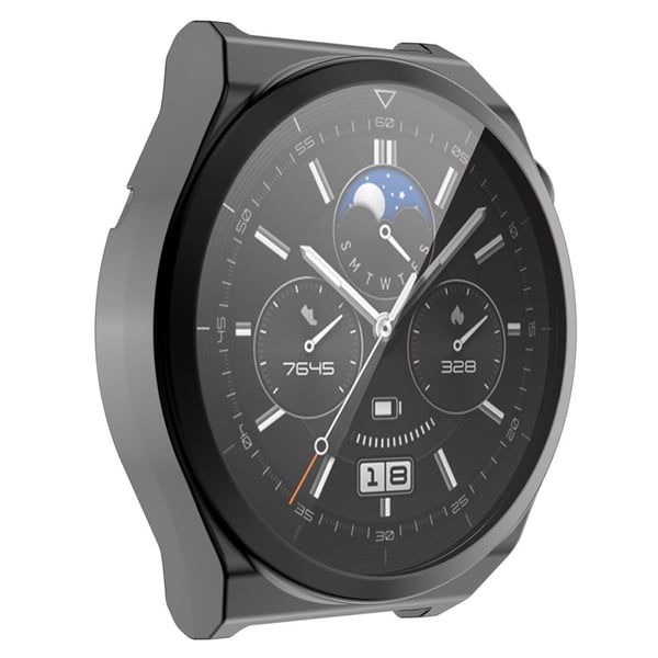 ENKAY Huawei Watch GT 3 Pro 46 mm beskyttelsesdeksel med herdet glass - Svart