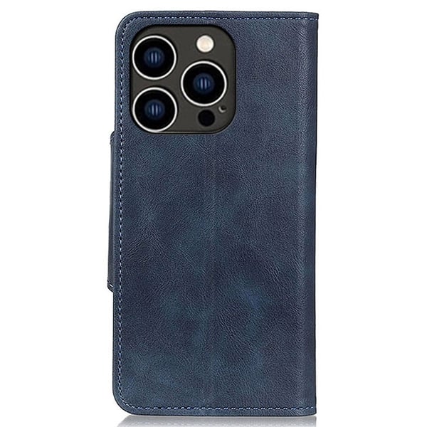 Alpha iPhone 14 Pro flip etui i lær - Blå