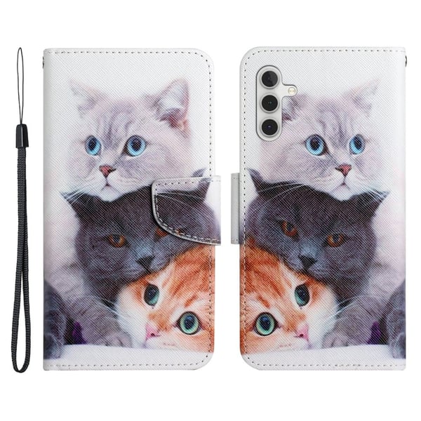 Wonderland Samsung Galaxy A34 5G Flippetui - Tre Katter