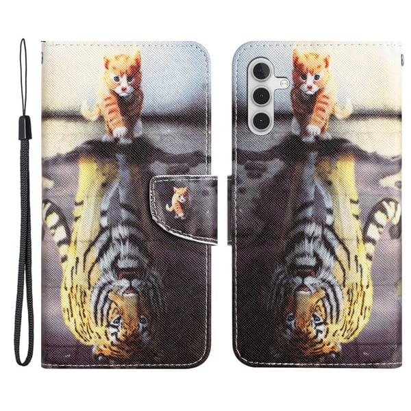Wonderland Samsung Galaxy A54 Flippetui - Tiger