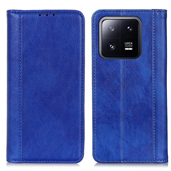 Xiaomi 13 Pro ægte læderetui med magnetisk lukning - Blå