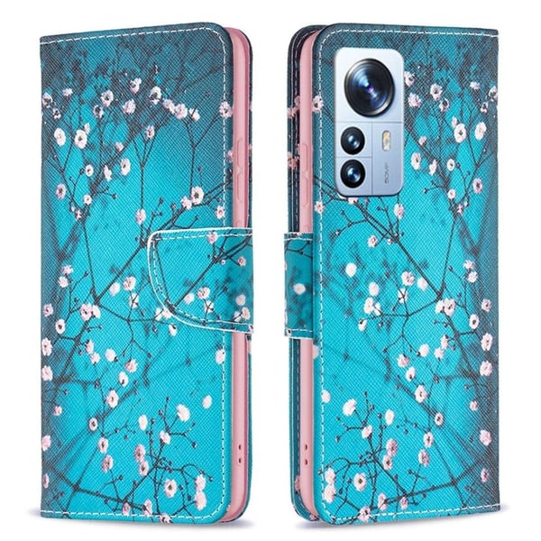 Wonderland Xiaomi 12 Pro flip etui - Blommeblomst Wonderland Xiaomi 12 Pro flip etui - Blommeblomst