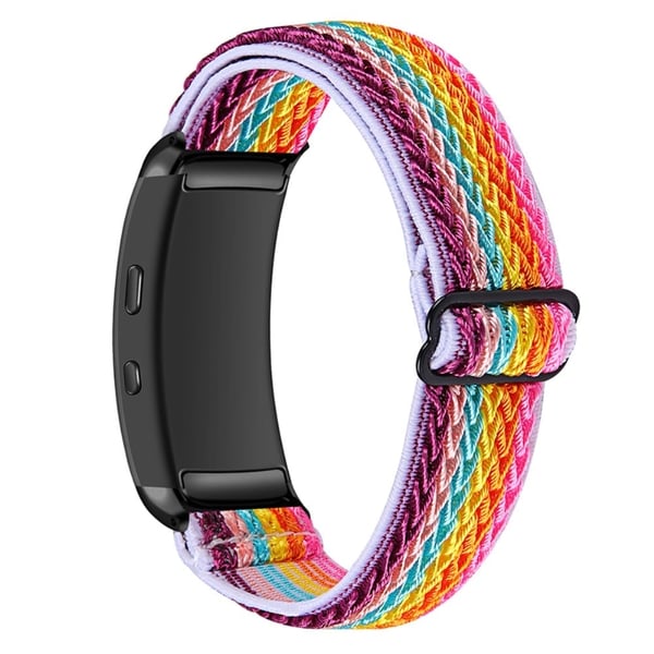 Samsung Gear Fit2 klokkerem i nylon - Regnbue