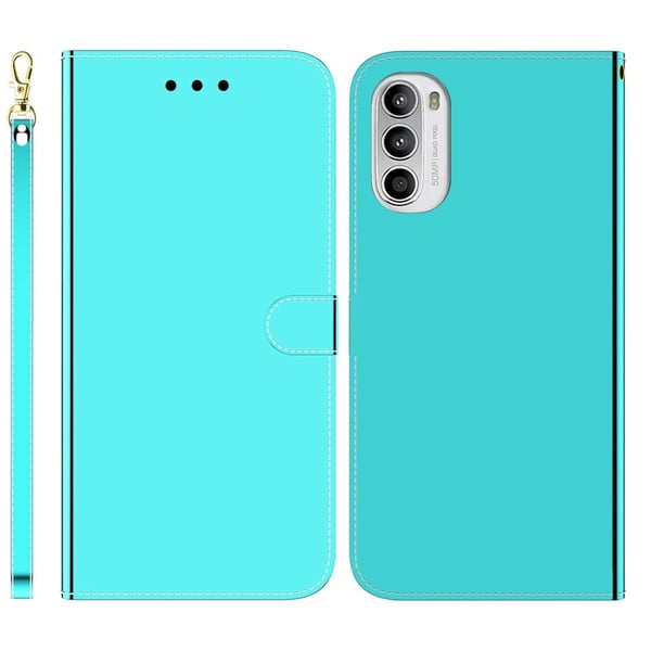 Mirror Motorola Moto G52 flip-etui - Cyan