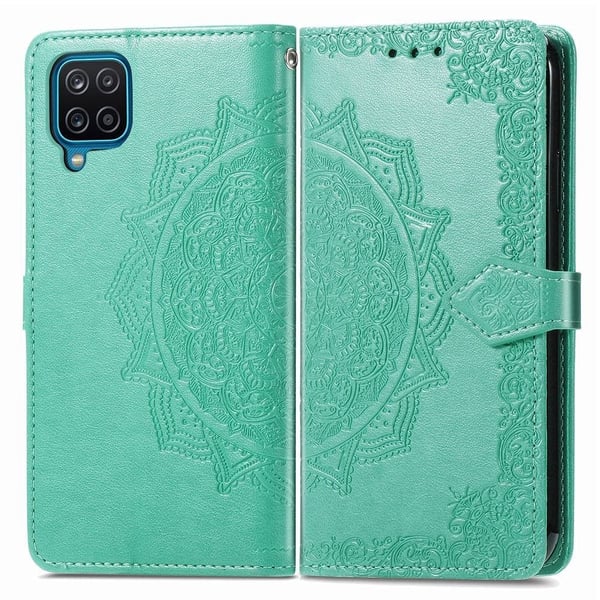 Mandala Samsung Galaxy M33 5G etui i lær - Grønn