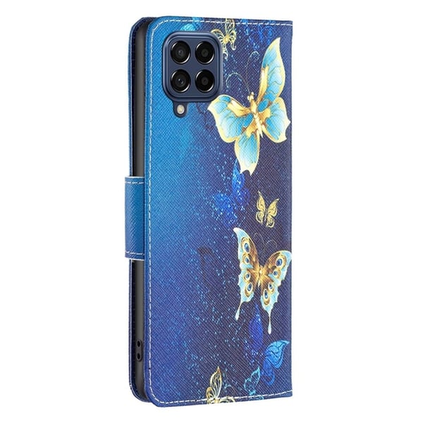Wonderland Samsung Galaxy M53 5G flip-etui - Gylne Sommerfugler