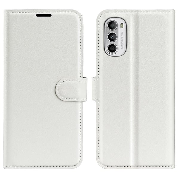 Classic Motorola Moto G82 / Motorola Moto G52 flip etui - Hvit