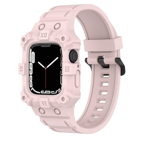 Apple Watch (41 mm) kul klokkerem i silikon med deksel - Rosa