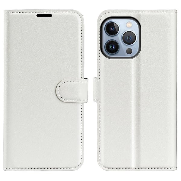 Classic iPhone 14 Pro Max flip etui - Hvit
