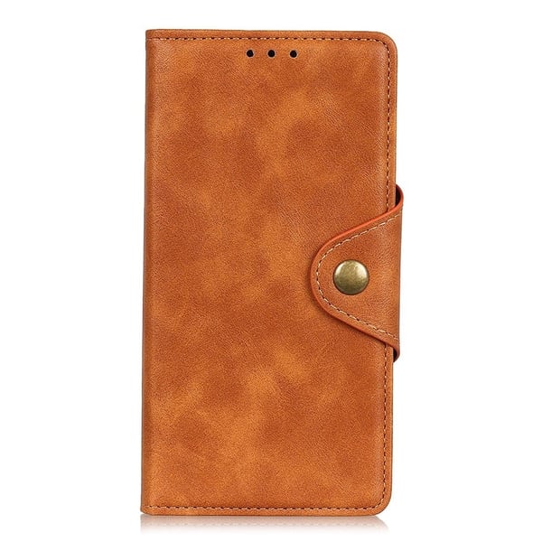 Alpha Motorola Moto G52 flip etui i lær - Brun