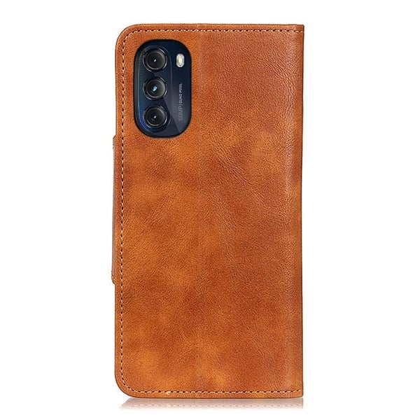 Alpha Motorola Moto G (2022) flip etui i lær - Brun