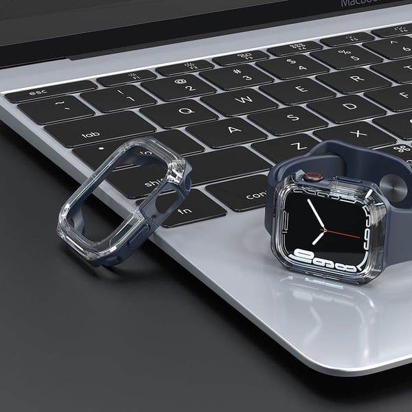 Apple Watch 40 mm tofarget deksel - Gjennomsiktig / Midnattsblå