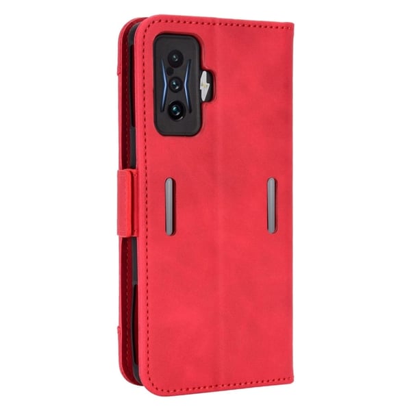Lommebok-etui i moderne skinn-design Xiaomi Poco F4 GT / Xiaomi Redmi K50 Gaming - Rød