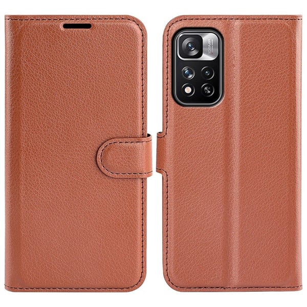 Classic Xiaomi Redmi Note 11 Pro Plus 5G flip etui - Brun