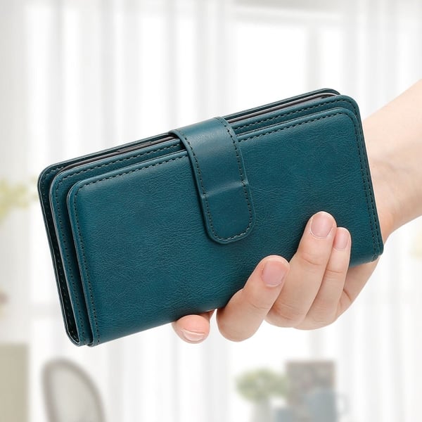 Lommebok-etui med 10 lommeseksjoner for Xiaomi 12 Pro - Svartgrønn
