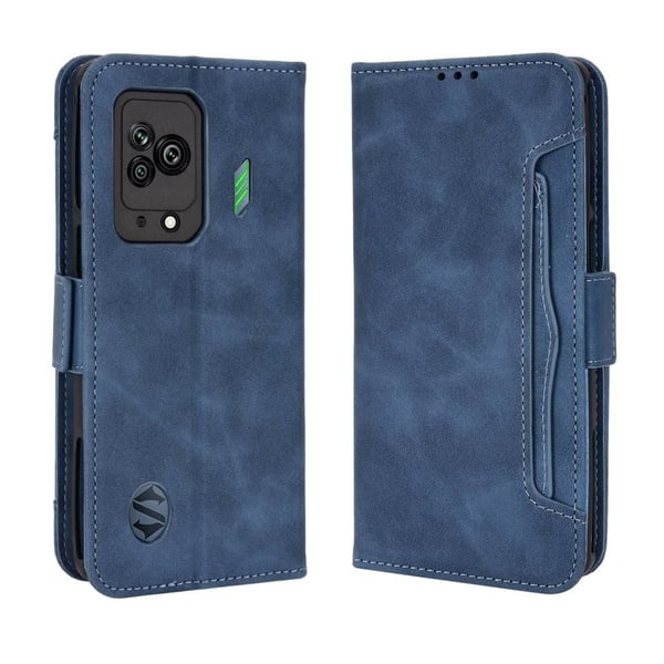 Lommebok-etui i moderne skinn-design Xiaomi Black Shark 5 - Blå