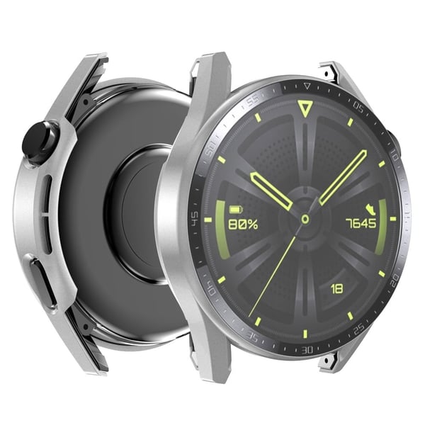 Huawei Watch GT 3 (46 mm) matt deksel + urskiveplate i herdet glass - Sølv