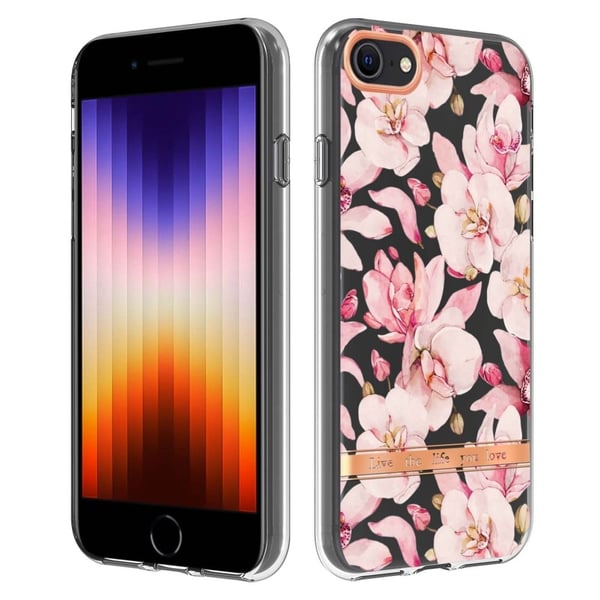 Erittäin ohut ja kestävä pehmeä kansi iPhone SE (2022) / SE 2020 - Vaaleanpunainen Gardenia