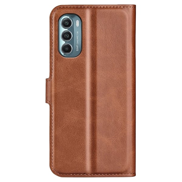 Skinn-etui i lommebok-stil for Motorola Moto G Stylus 5G (2022) - Lysebrun