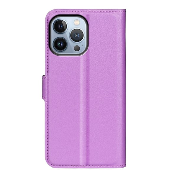 Classic iPhone 14 Pro flip kuoret - Violetti