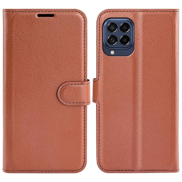 Classic Samsung Galaxy M33 5G flip etui - Brun