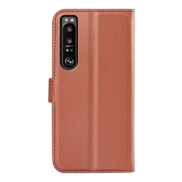 Classic Sony Xperia 1 IV flip kuoret - Ruskea