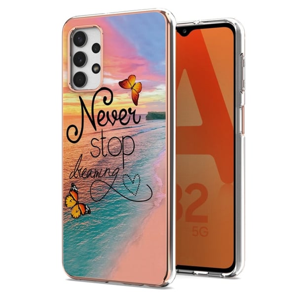 Marmordesign Samsung Galaxy A23 deksel - Aldri Slutte Å Drømme