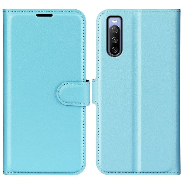 Klassisk Sony Xperia 10 IV flip etui - Blå