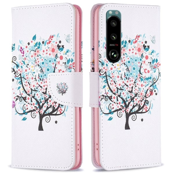 Wonderland Sony Xperia 5 III flip kuoret - Kukka Puu