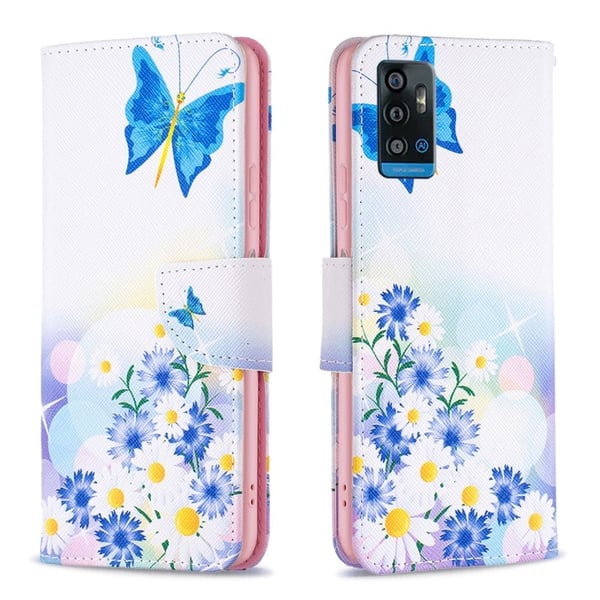 Wonderland ZTE Blade A51 flip-etui - Sommerfugl Og Blomster