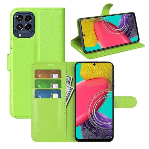 Classic Samsung Galaxy M53 5G flip etui - Grønn