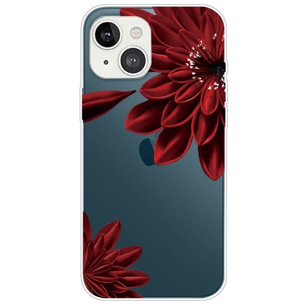 Deco iPhone 14 Plus deksel - Rød Blomst