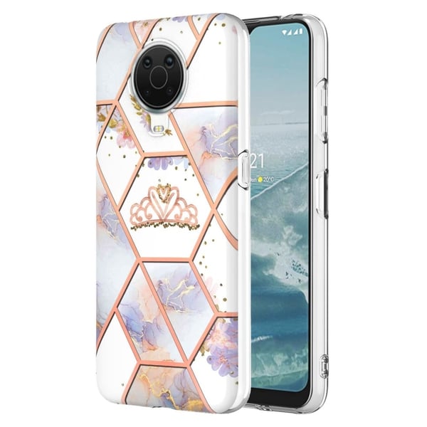 Marmordesign Nokia G20 / Nokia G10 deksel - Krone
