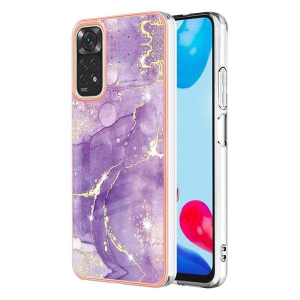 Marmordesign Xiaomi Redmi Note 11S / Xiaomi Redmi Note 11 deksel - Lilla Marmortåke