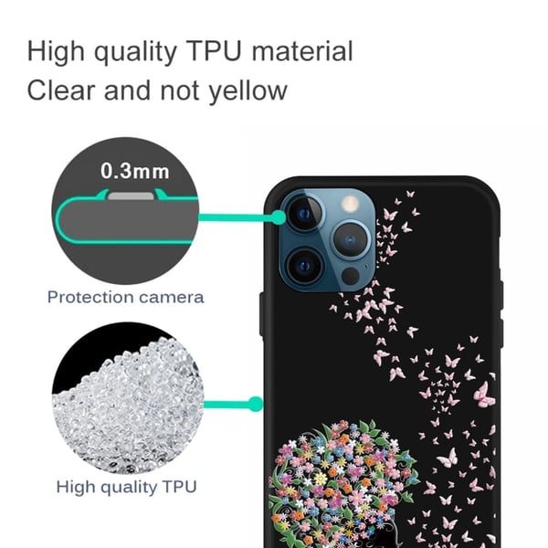 Butterfly iPhone 14 Pro Max skinnveske - Sommerfugl Og Blomst