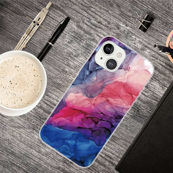 Marmordesign iPhone 14 Plus deksel - Vandig Levende Mønster