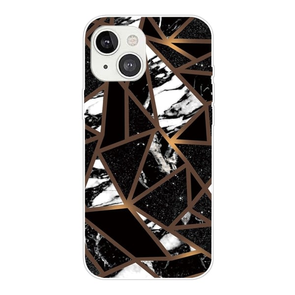 Marmordesign iPhone 14 deksel - Fragmenter Av Svarte Fliser