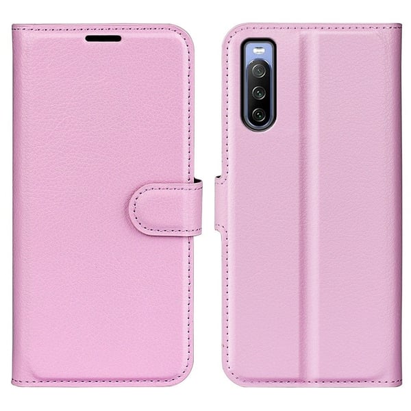 Klassisk Sony Xperia 10 IV flip etui - Pink