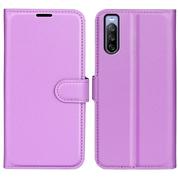 Klassisk Sony Xperia 10 IV flip etui - Lilla