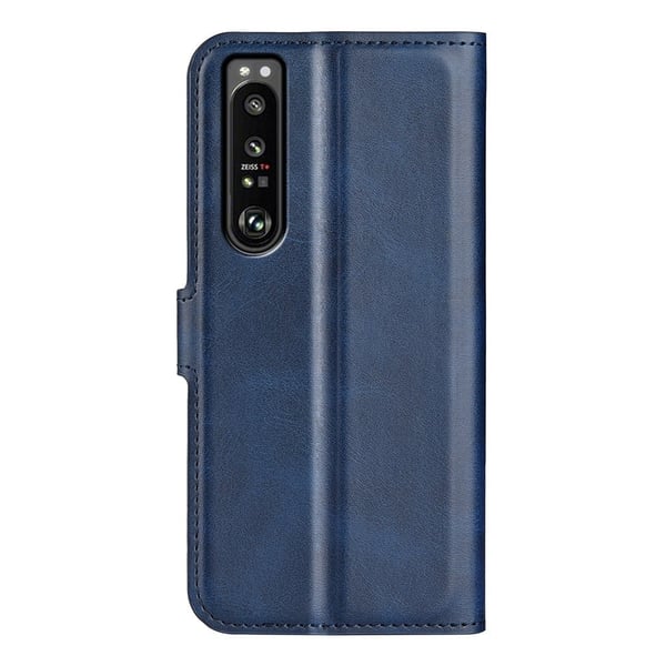 Sony Xperia 1 IV læderetui med pung - Blå