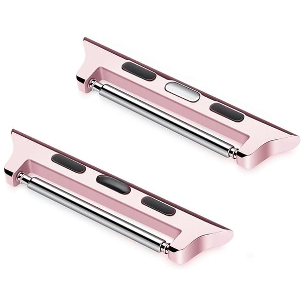 1 par 22 mm Apple Watch (45 mm) remkontakt i rustfritt stål - Rosa