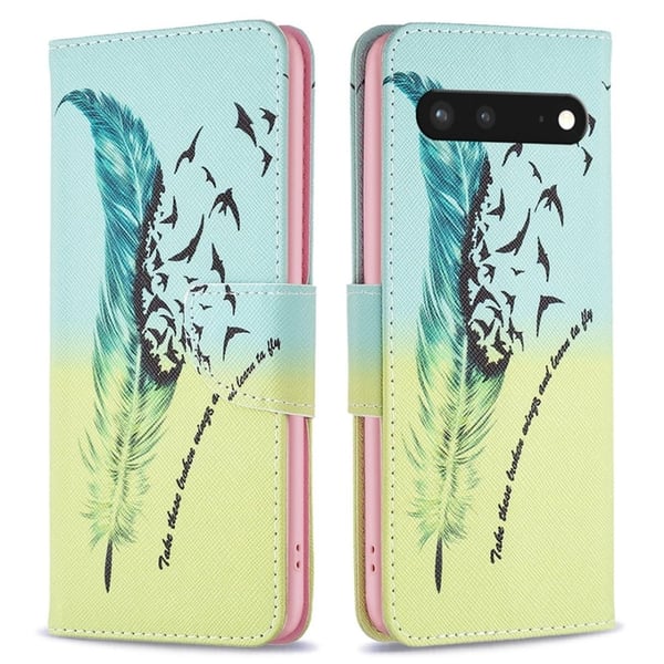 Wonderland Google Pixel 7 flip-etui - Fjær Og Fugler