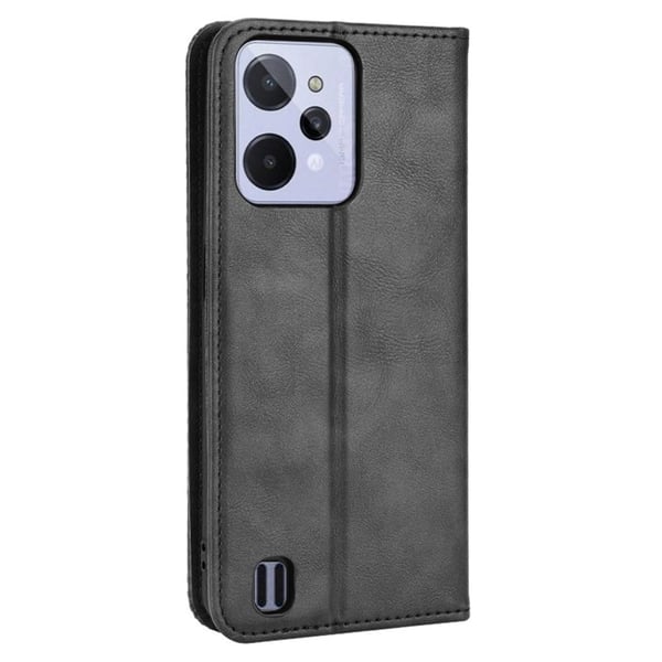 Bofink Vintage Realme C31 lærveske - Svart